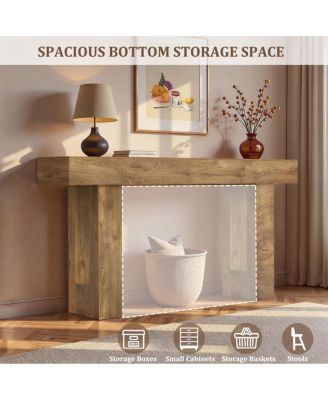  Farmhouse Entryway Console Table with Storage