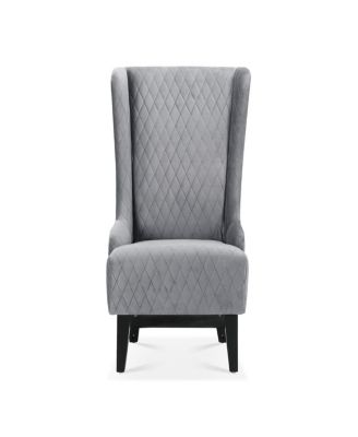 Velvet High-Back Accent Chair