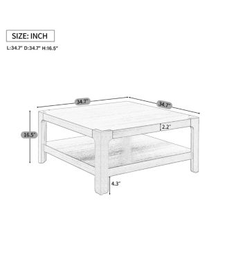  Modern Farmhouse Coffee Table with Soft Rounded Profile