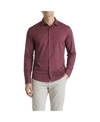 Men's Office-Leisure Collection Melange Seamless Long Sleeve Shirt