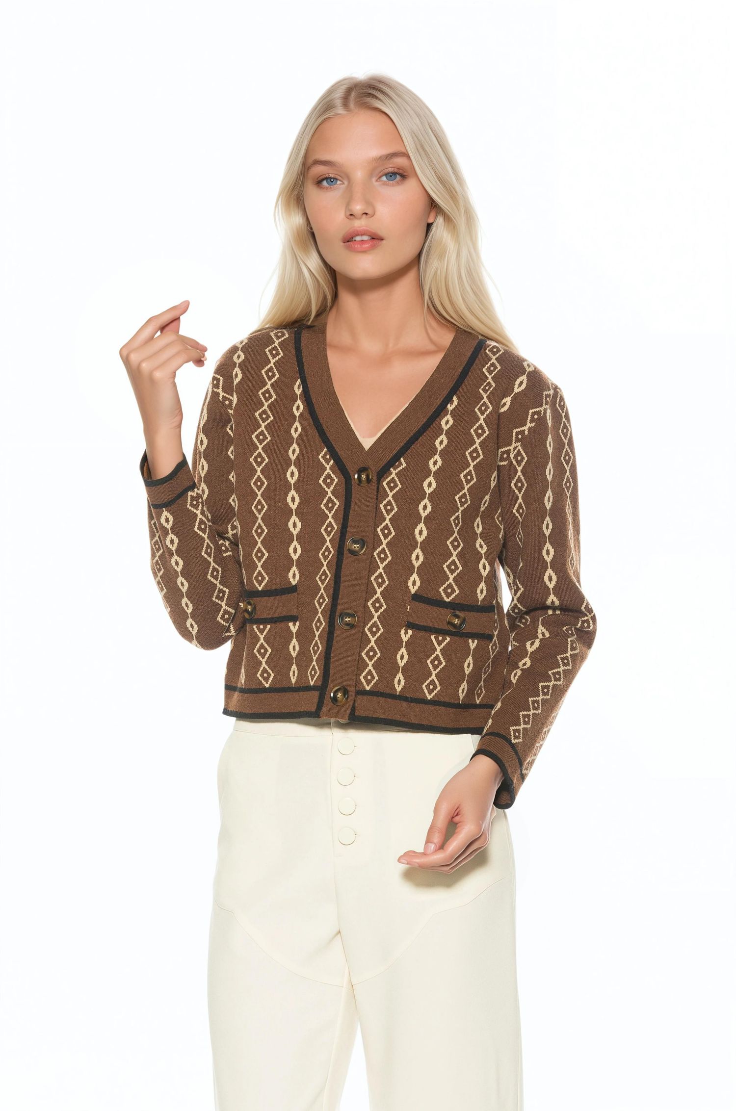 Women's Briar Collegiate Contrast Trim Cardigan