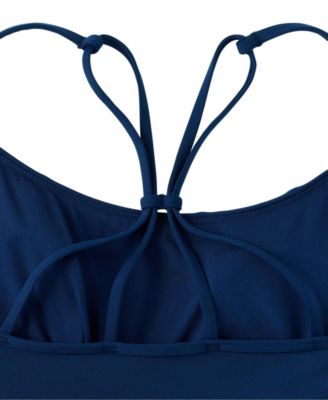Petite Tugless QuickDry Adjustable Strappy Back Tankini Top