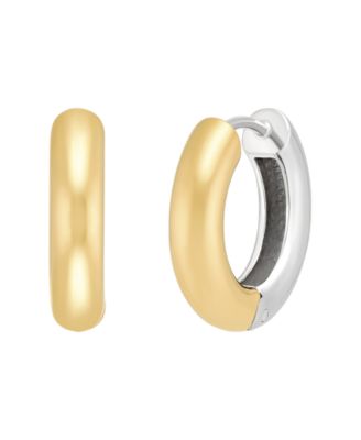 Reversible Hoop Earrings in 14k Yellow Gold-Plated Sterling Silver