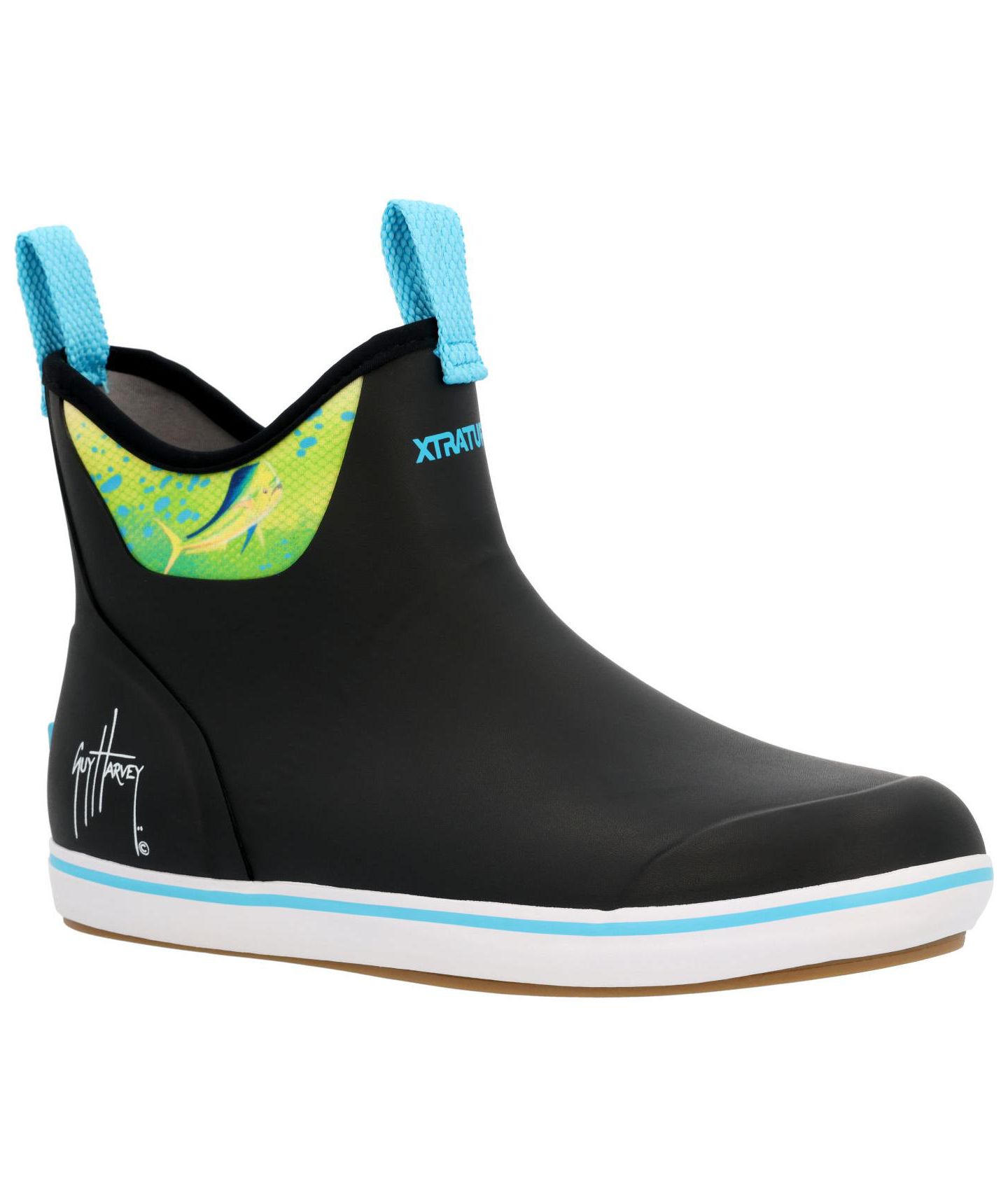 Мужские ботинки XTRATUF Guy Harvey Ankle Deck Boot, цвет: Чёрный — фото 1