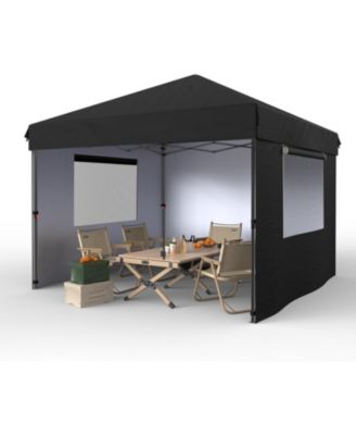 Pop Up Canopy Tent 10x10 Outdoor Canopy tz Set Up Heavy Duty Commercial Instant Tent Shelter, 3-Sidewall