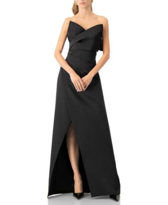 Women's Strapless Gown With Front Leg Opening