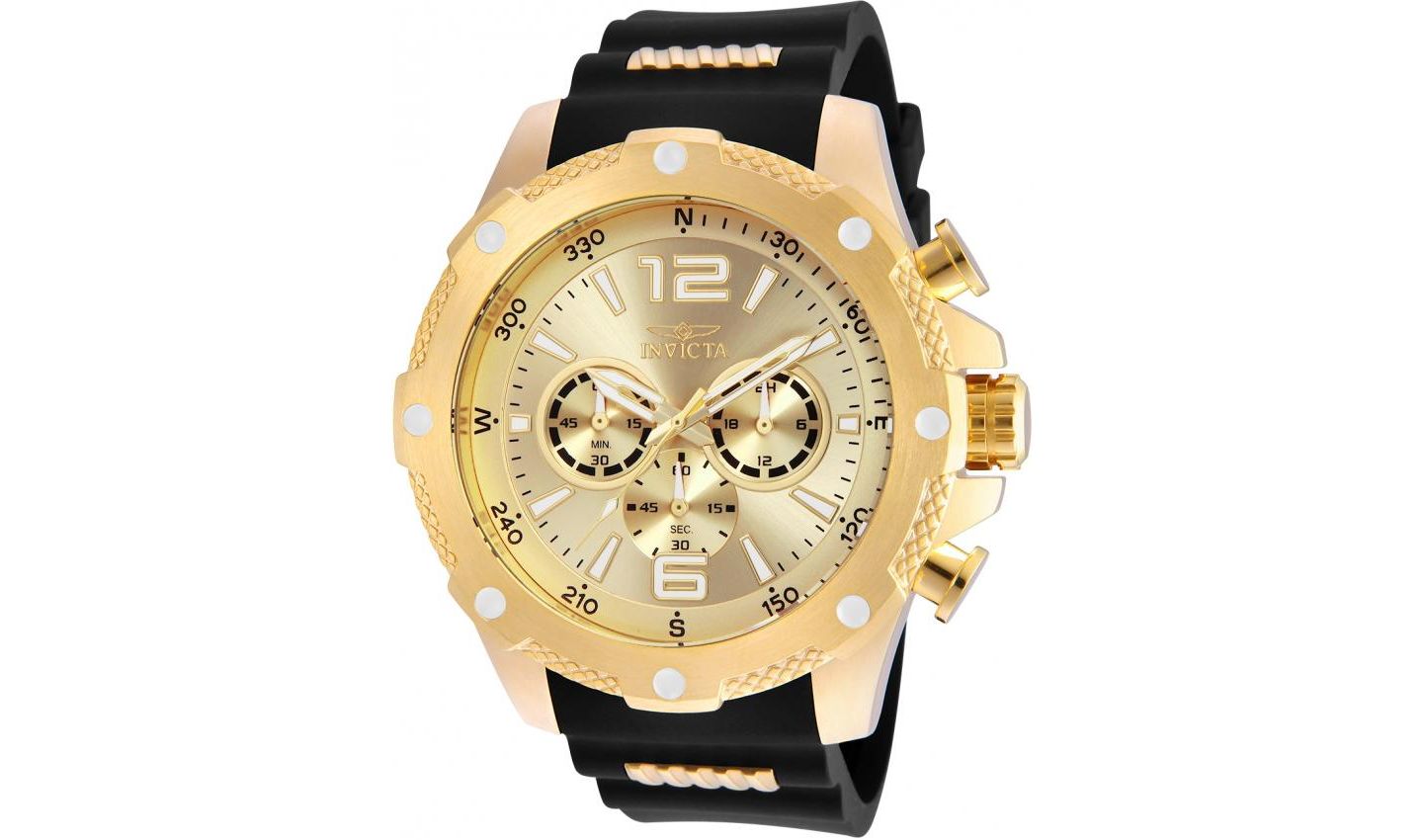 Мужские часы Invicta 19660 I-Force Quartz Chronograph Gold Dial, цвет: Двухцветный — фото 1