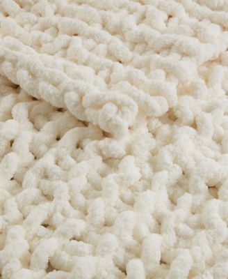 Chunky-Knit Chenille Throw, 50" x 60"