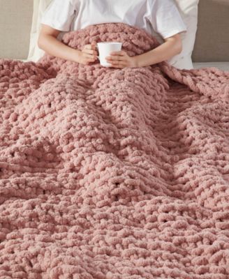 Chunky-Knit Chenille Throw, 50" x 60"