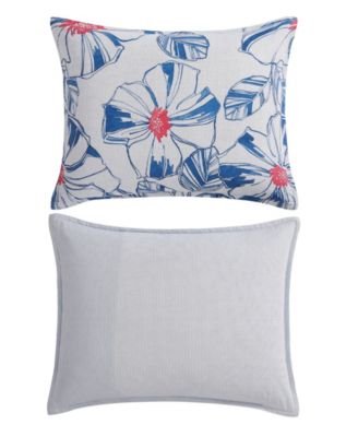 Paradise Cove Floral Cotton Reversible 3-Pc. Comforter Set, Full/Queen