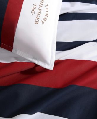 Tommy Classic Stripe Cotton Reversible 3-Pc. Duvet Cover Set, King