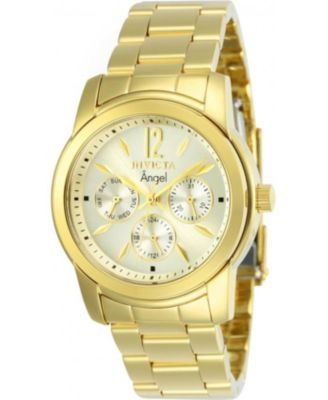 Women's 12551 Angel Quartz Chronograph Gold Dial Watch