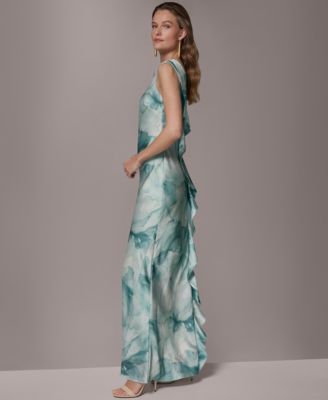  Women's Sleeveless Print Maxi Dress