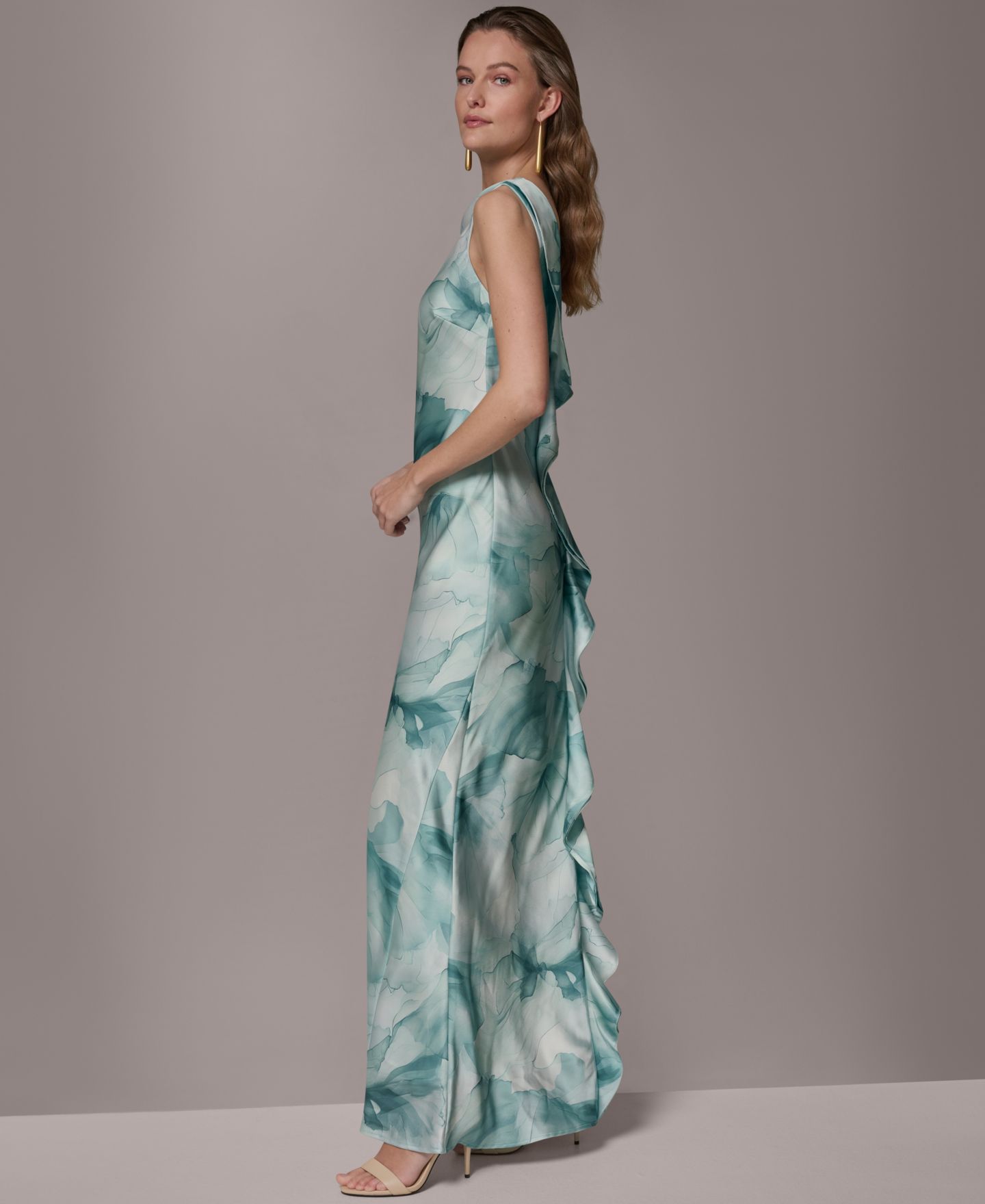 Женское платье Donna Karan New York Sleeveless Print Ball Gown, цвет: Разноцветный — фото 2