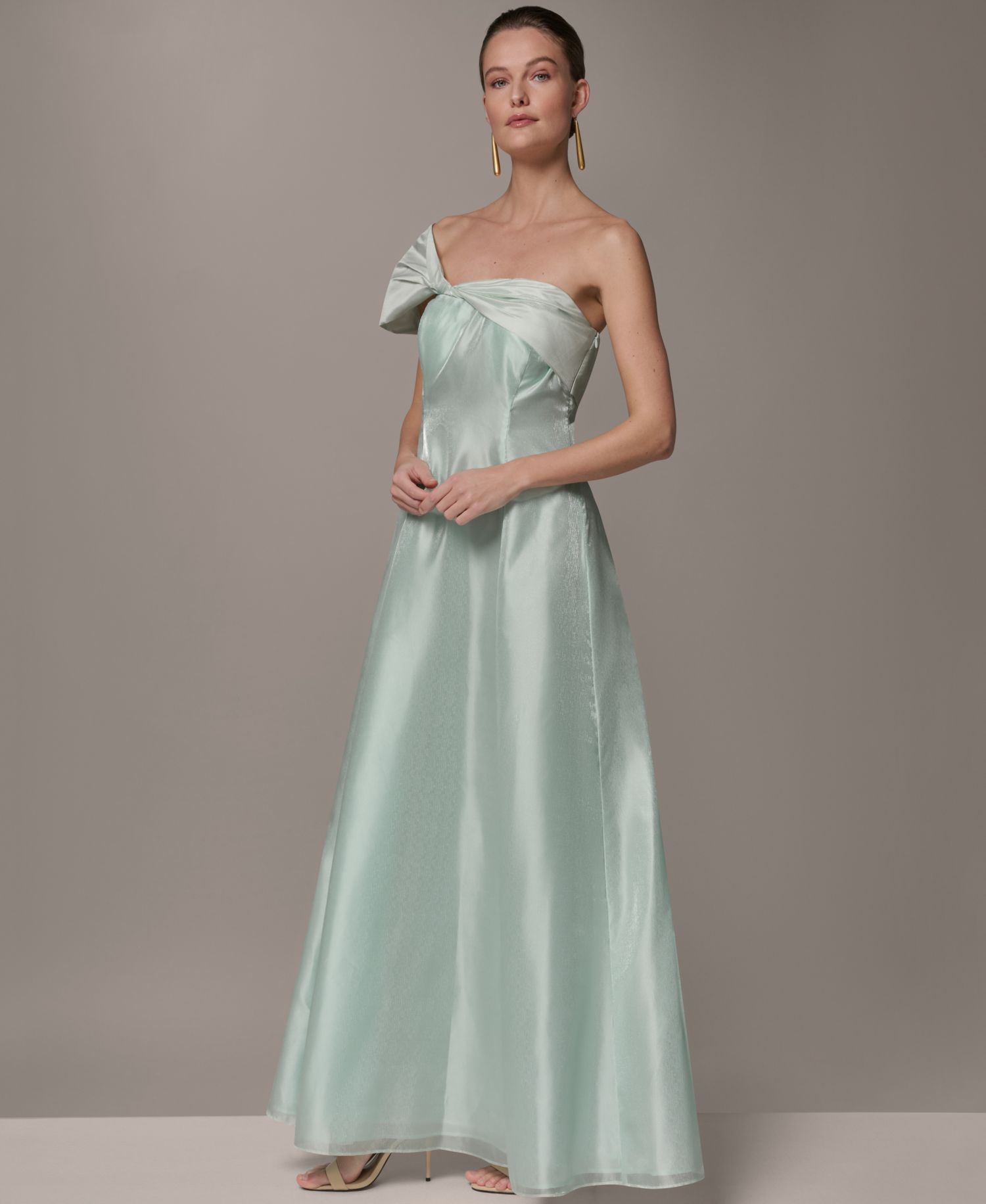 Petite One-Shoulder Ball Gown
