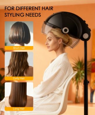 Professional Ionic Standing Hair Dryer with Temperature and Speed Adjustment, 60-Minute Timer, Height Adjustable Design