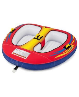 1 or 2 Person Inflatable Towable Tube for Boating with Drainage