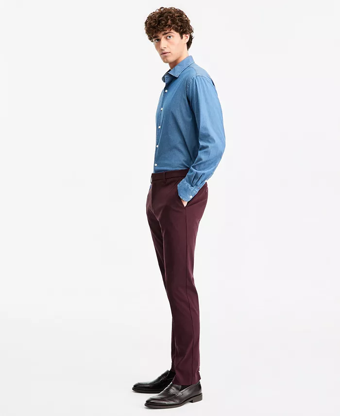 Men's Modern-Fit Stretch Dress Fall Pants - thumbnail 4