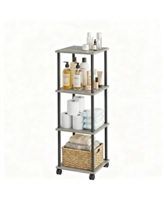 Mobile Storage Rack with Locking Wheels for Bathroom, Kitchen, Laundry