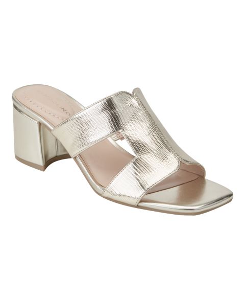 Женские сандалии Bandolino Merring Block Heel Slip-On Dress Sandals, цвет: Золотой