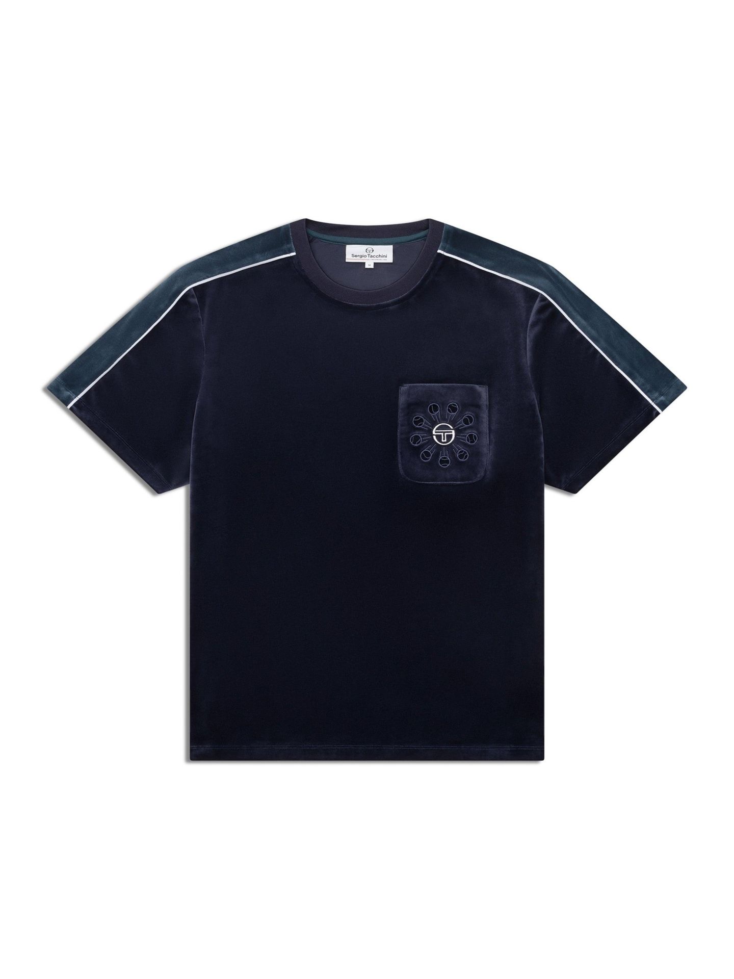 Мужская футболка Sergio Tacchini Cresta Velour Pocket, цвет: Синий — фото 5