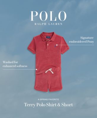Boys' 2-7 Short-Sleeve Terry Polo Shirt & Shorts, 2-Piece Set