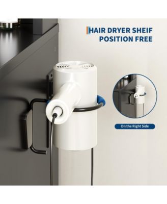 Makeup Vanity Desk with LED Lighted Mirror, 5 Drawers and Power Strip