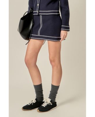 Women's Denim-Look Knit skirt