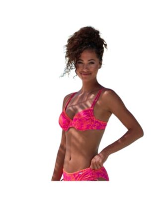 Women's Tropical Underwire Bikini Swimsuit Top Bra Sizing