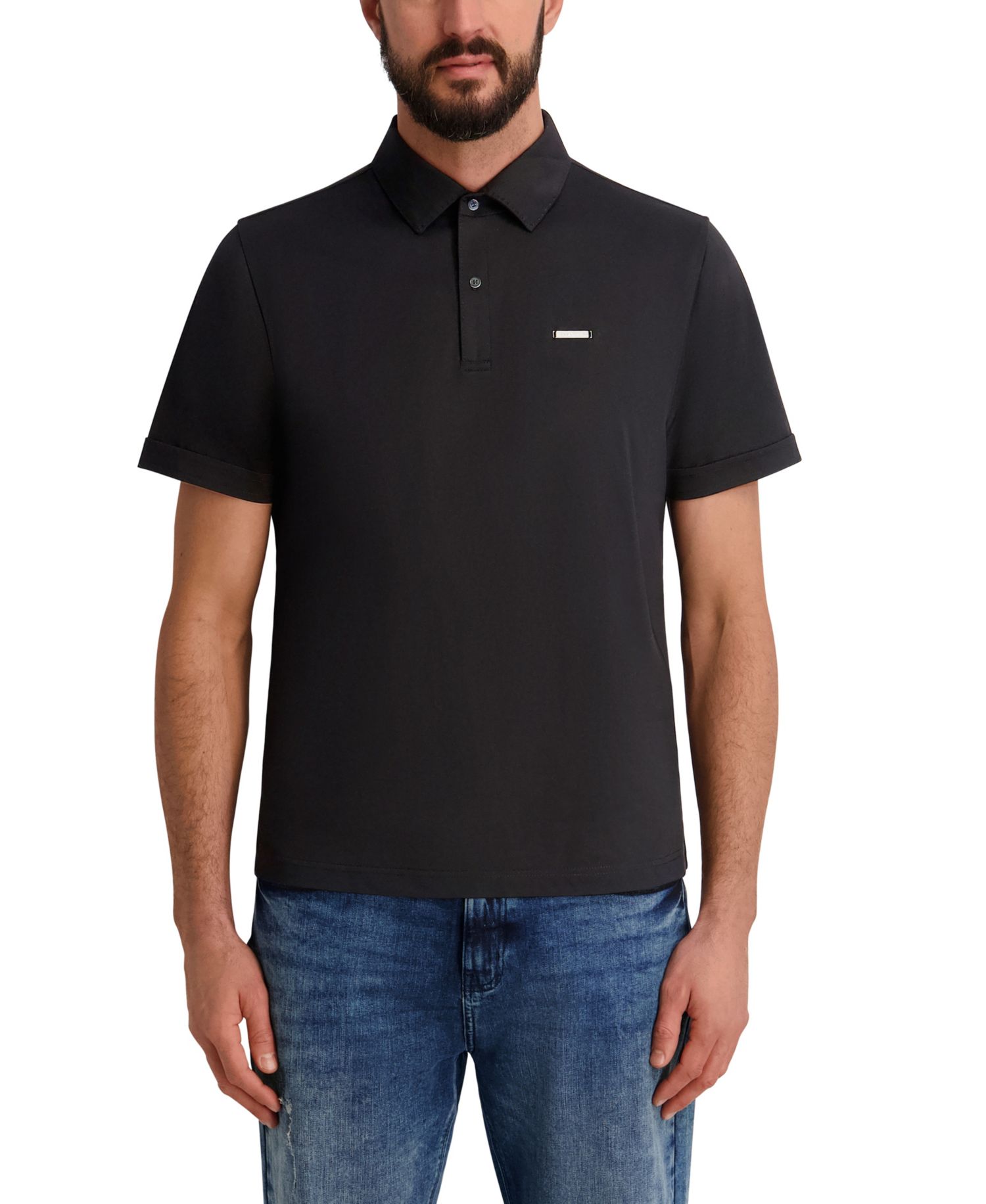 Men's Regular-Fit Short-Sleeve Spread Collar Polo Shirt