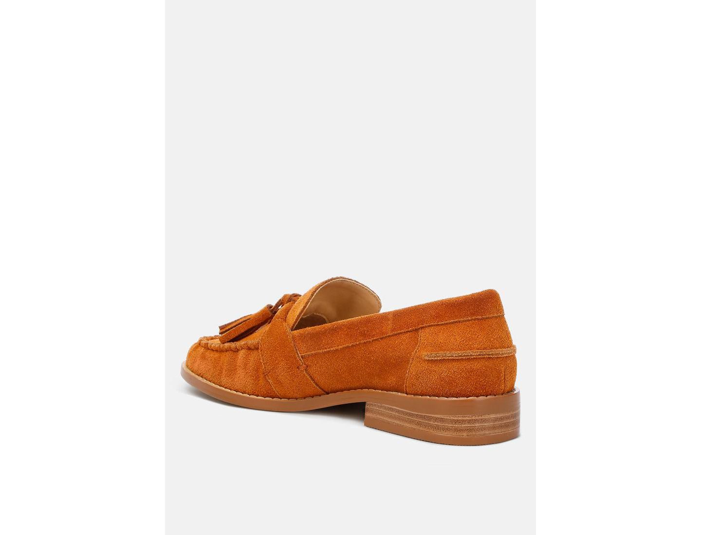Женские туфли Rag & Co Rhone Tassels Detail Suede, цвет: Бежевый / Хаки — фото 4