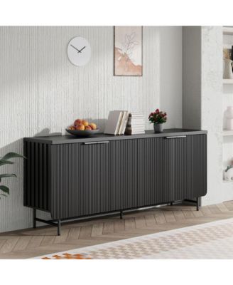 logicfox 68 inch Modern Scandinavian Alcove Door Kitchen Storage ...