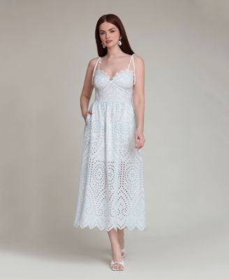 Women's Sweetheart Neck Midi Dress