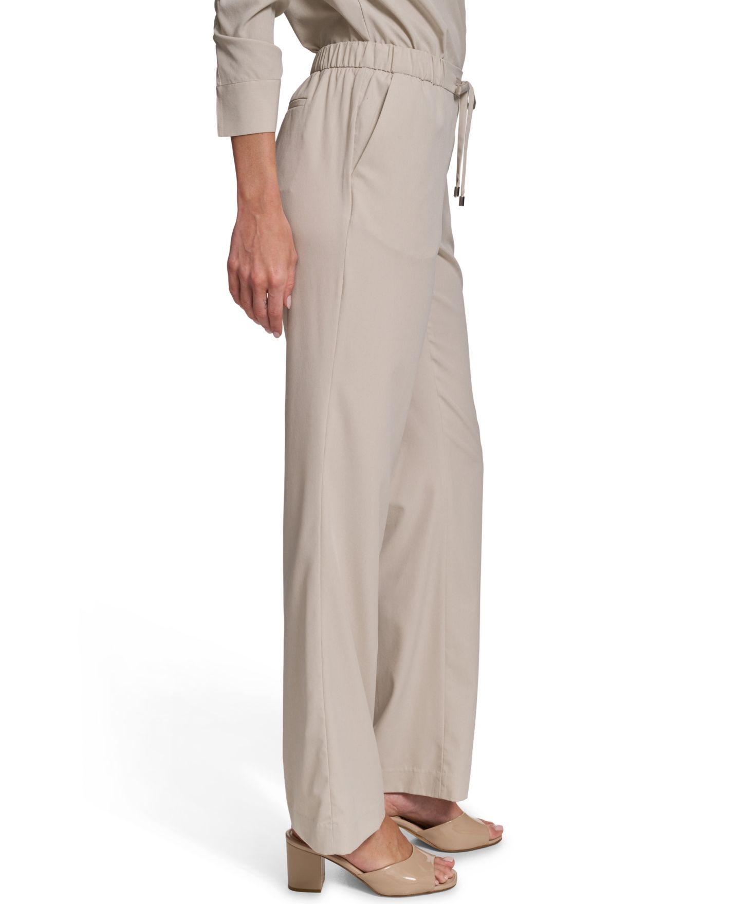 Женские брюки Calvin Klein Pull-On Straight, цвет: Бежевый — фото 3