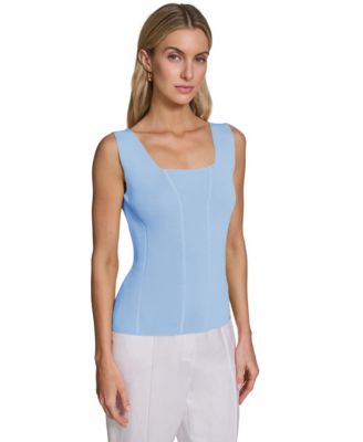 Women's Scoop Neck Sweater Tank Top