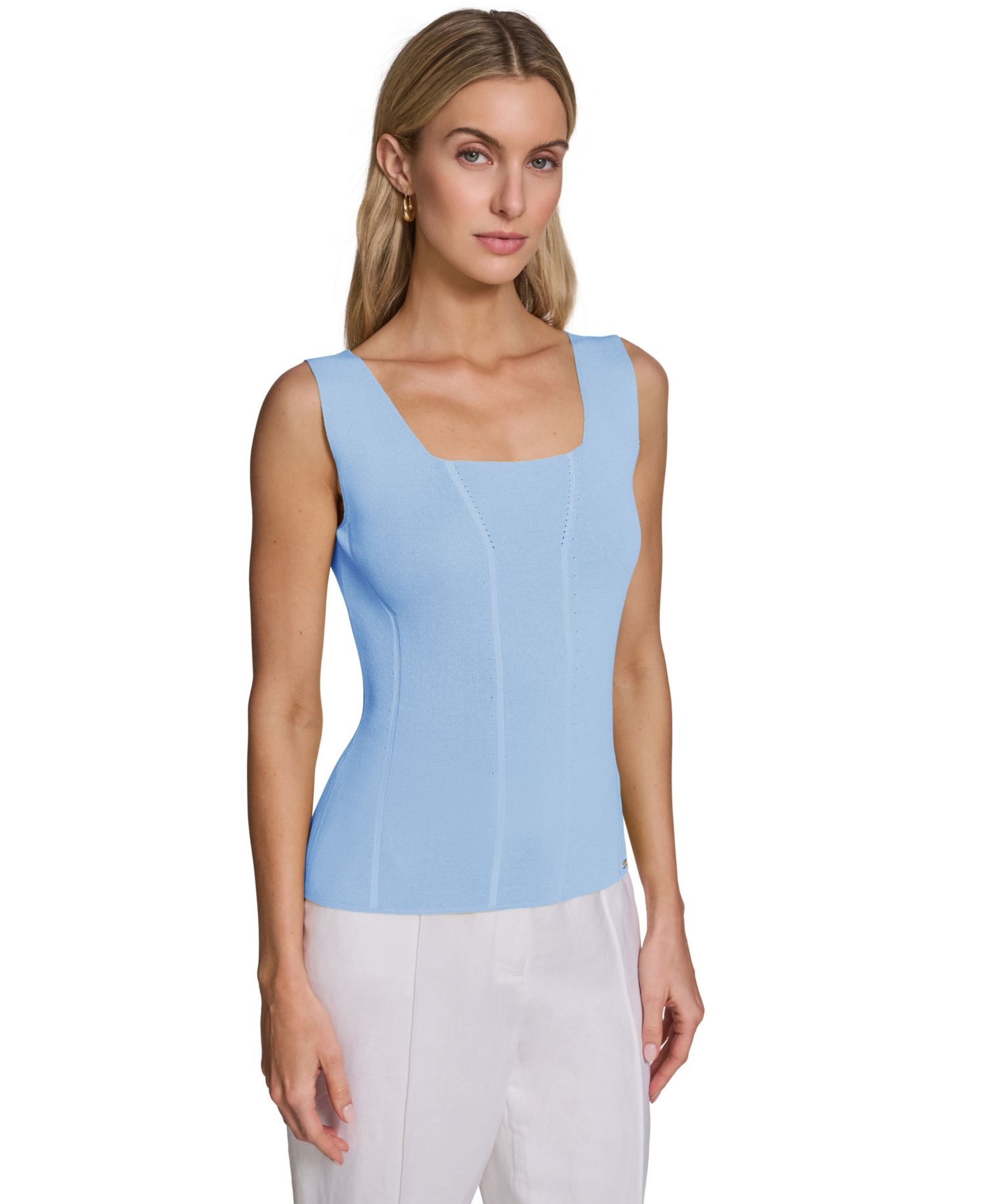 Women's Scoop Neck Sweater Tank Top