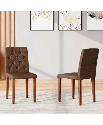 Walnut Dining Chair with Ergonomic Buckle Backrest