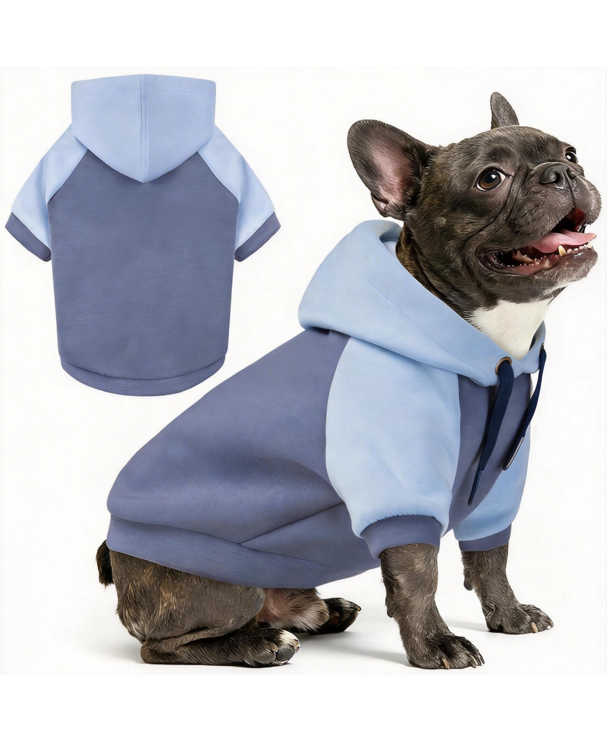 Aronkl Dog Hoodie Stretchy Warm Pet Sweatshirt with Leash Hole Soft Comfort Winter