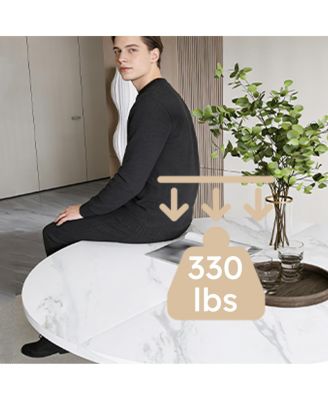 Streamdale Round MDF Dining Table for 4, Modern Farmhouse Kitchen Table