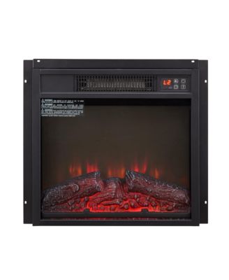 Electric Fireplace Insert 1400W 120V ,Equipped with remote control, ultra thin heater with log set & realistic flame