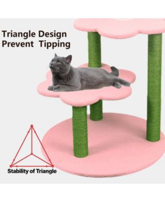 Multi-Level Cat Tree with Removable Perch & Scratching Posts – Includes Hanging Toy