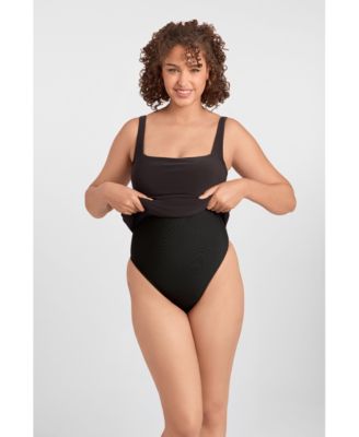 Women's S3 Shirred Mesh Sweetheart Long Sleeve Sculpting Mini Dress with Built-In Shapewear