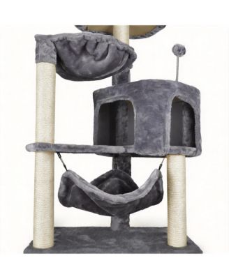Cat Tree With Condo Big Hammock Hanging Ball Scratch Posts Removable Washable