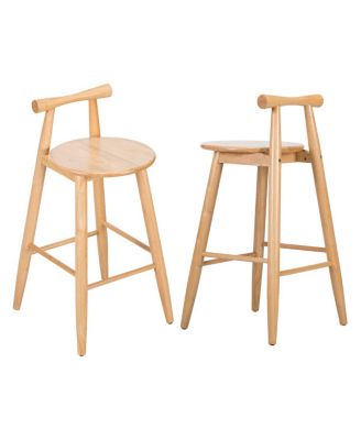  Grove Indoor Rubberwood Barstool, Natural Finished, Set of 2