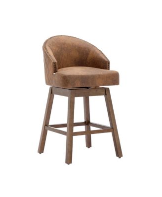 Rotating Bar Chair, Counter Height with Backrest & Footrest