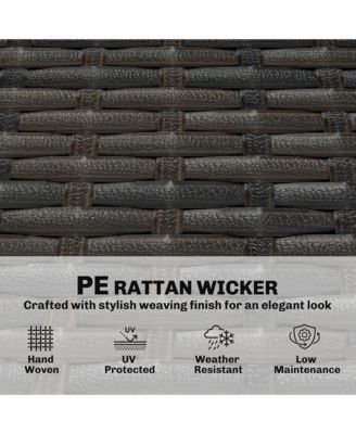 3 Seater Outdoor Couch Sofa with Cushioned Wide Seats