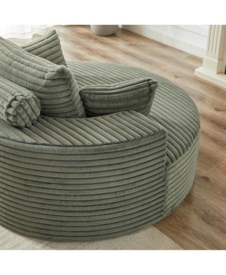 Streamdale Corduroy Sponge Single Sofa, No Assembly Required, Modern Sleeper Chair