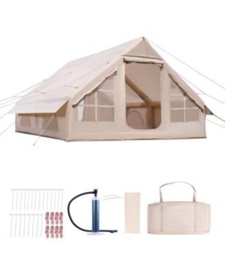 5-8 Person Inflatable Camping Tent with Hand Pump and Stove Jack