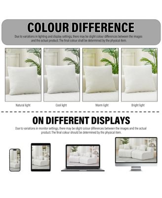 Streamdale Chenille Curved Sectional Sofa with 8 Pillows and Modular Seats