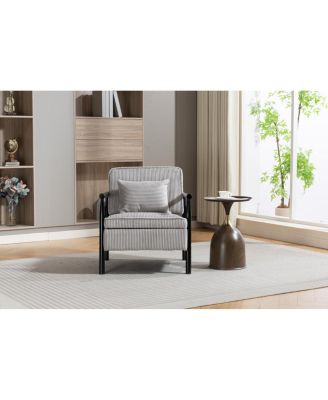 Storage Chair, Mid Century Modern Accent Chair with Wood Frame